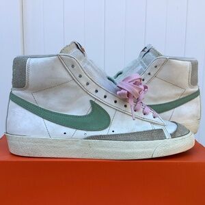 Sz 8.5 Nike Blazer '77 Premium Mid Certified Fresh - Sail Enamel Green Mens USED